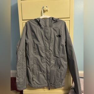 North face women’s gray rain jacket size medium
